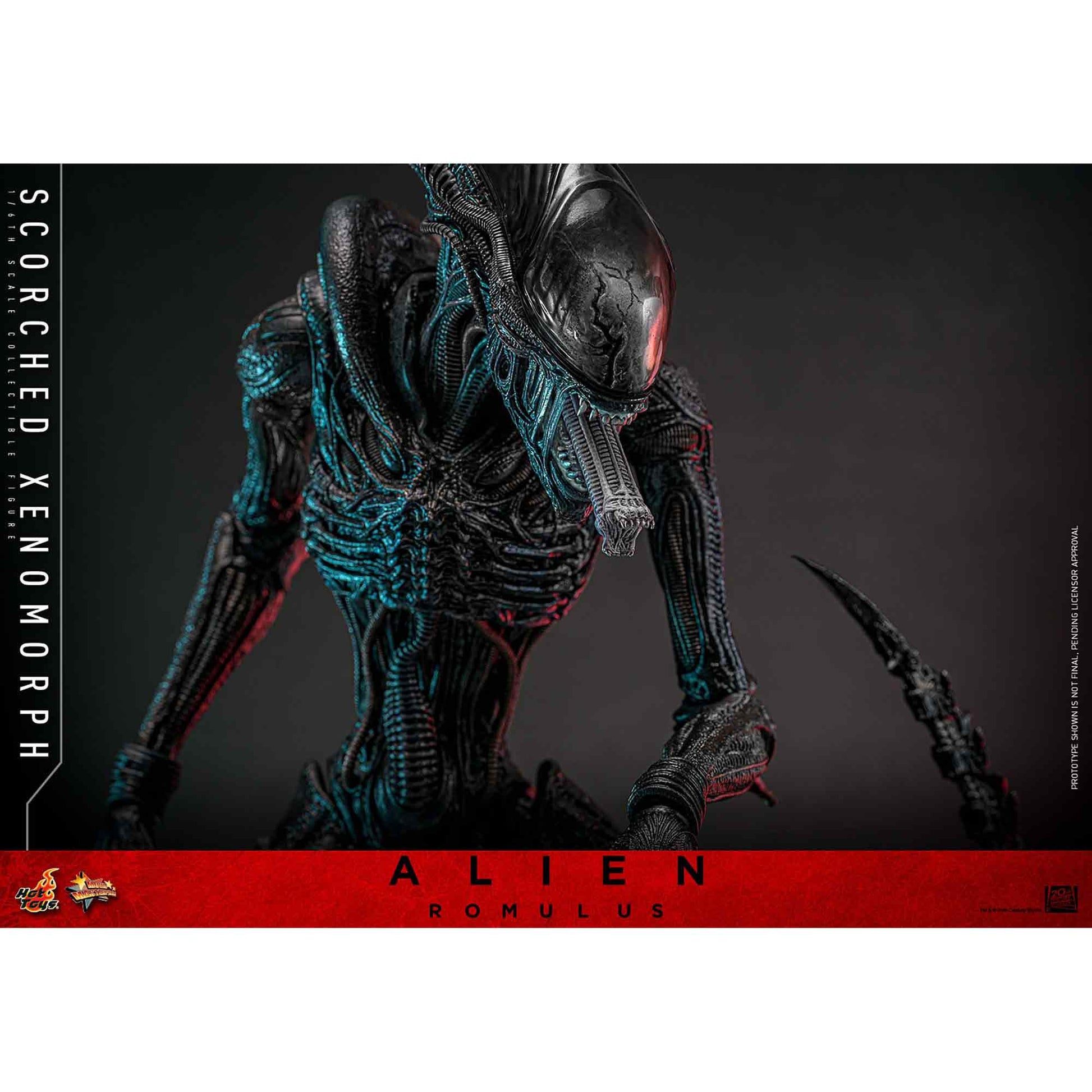 Hot Toys: Alien Romulus - Scorched Xenomorph - Movie Masterpiece - Actionfigur 1/6 - 44 cm