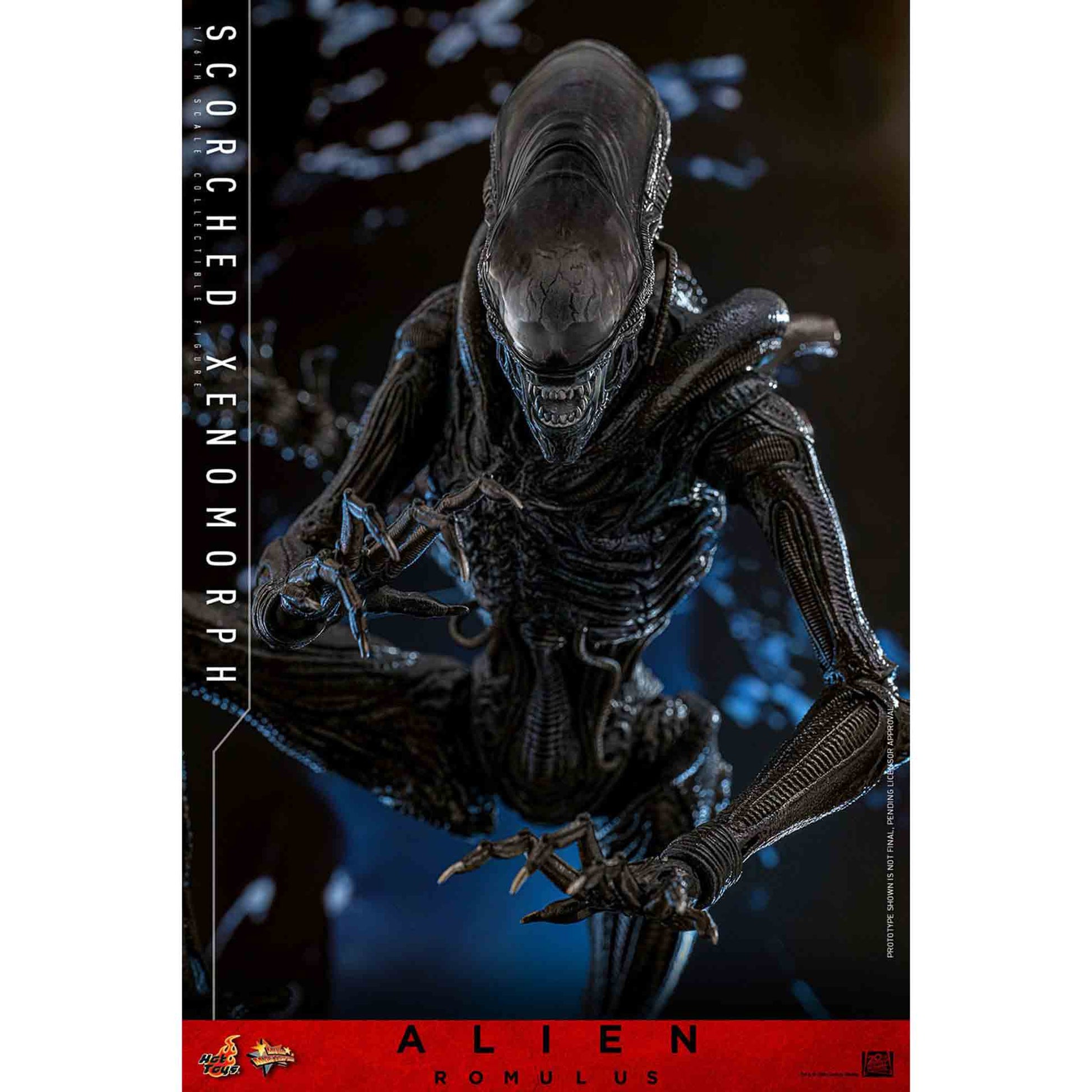 Hot Toys: Alien Romulus - Scorched Xenomorph - Movie Masterpiece - Actionfigur 1/6 - 44 cm