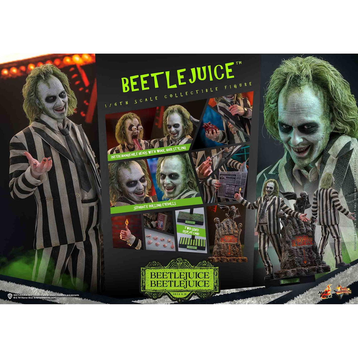 Hot Toys: Beetlejuice - Movie Masterpiece Actionfigur 1/6 - 30 cm