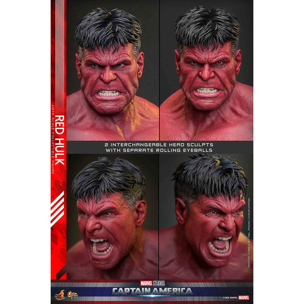 Hot Toys: Captain America - Brave New World - Red Hulk - Movie Masterpiece - Actionfigur 1/6 - 47 cm