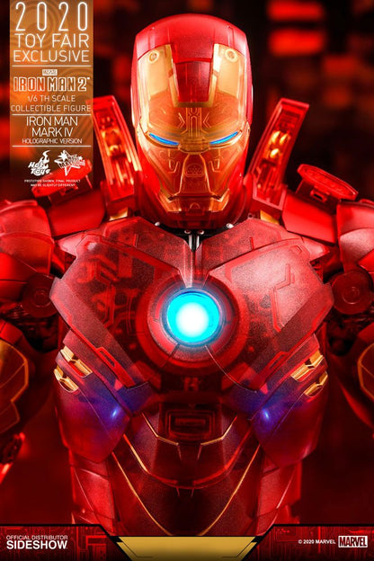 Hot Toys: Iron Man 2 - Mark IV (Holographic Version) - 2020 Toy Fair Exclusive - Actionfigur 1/6 - 30 cm