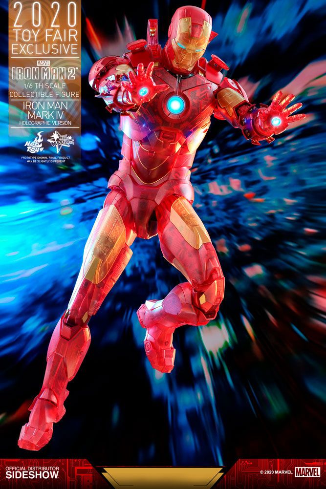 Hot Toys: Iron Man 2 - Mark IV (Holographic Version) - 2020 Toy Fair Exclusive - Actionfigur 1/6 - 30 cm