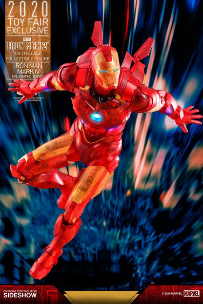 Hot Toys: Iron Man 2 - Mark IV (Holographic Version) - 2020 Toy Fair Exclusive - Actionfigur 1/6 - 30 cm