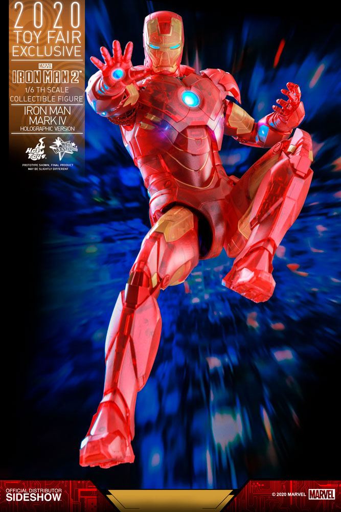 Hot Toys: Iron Man 2 - Mark IV (Holographic Version) - 2020 Toy Fair Exclusive - Actionfigur 1/6 - 30 cm