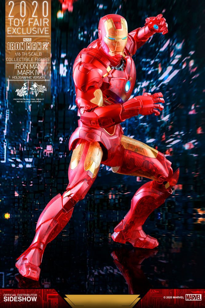 Hot Toys: Iron Man 2 - Mark IV (Holographic Version) - 2020 Toy Fair Exclusive - Actionfigur 1/6 - 30 cm