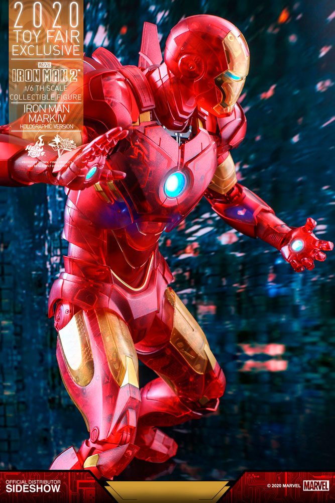Hot Toys: Iron Man 2 - Mark IV (Holographic Version) - 2020 Toy Fair Exclusive - Actionfigur 1/6 - 30 cm