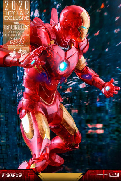 Hot Toys: Iron Man 2 - Mark IV (Holographic Version) - 2020 Toy Fair Exclusive - Actionfigur 1/6 - 30 cm