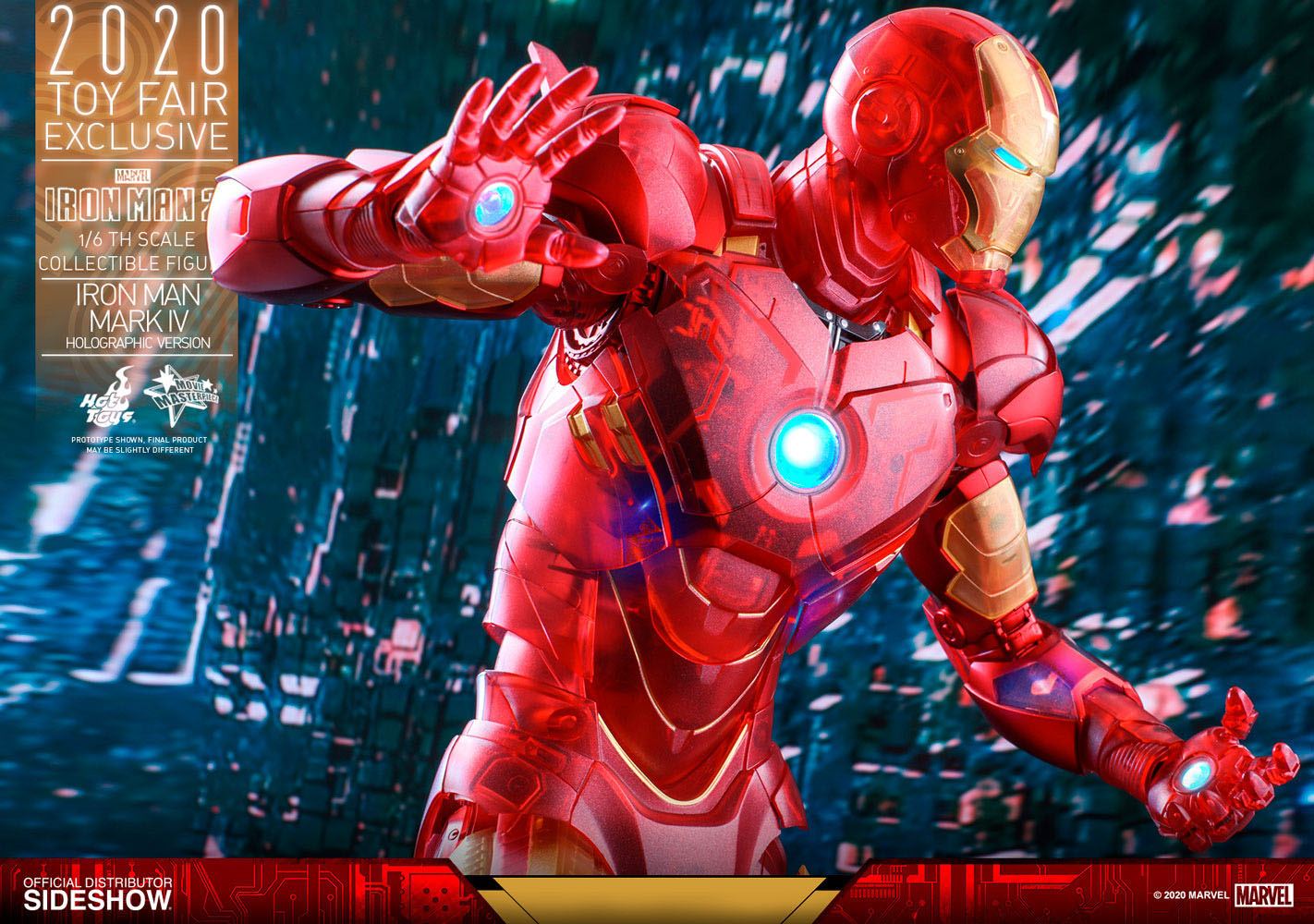 Hot Toys: Iron Man 2 - Mark IV (Holographic Version) - 2020 Toy Fair Exclusive - Actionfigur 1/6 - 30 cm