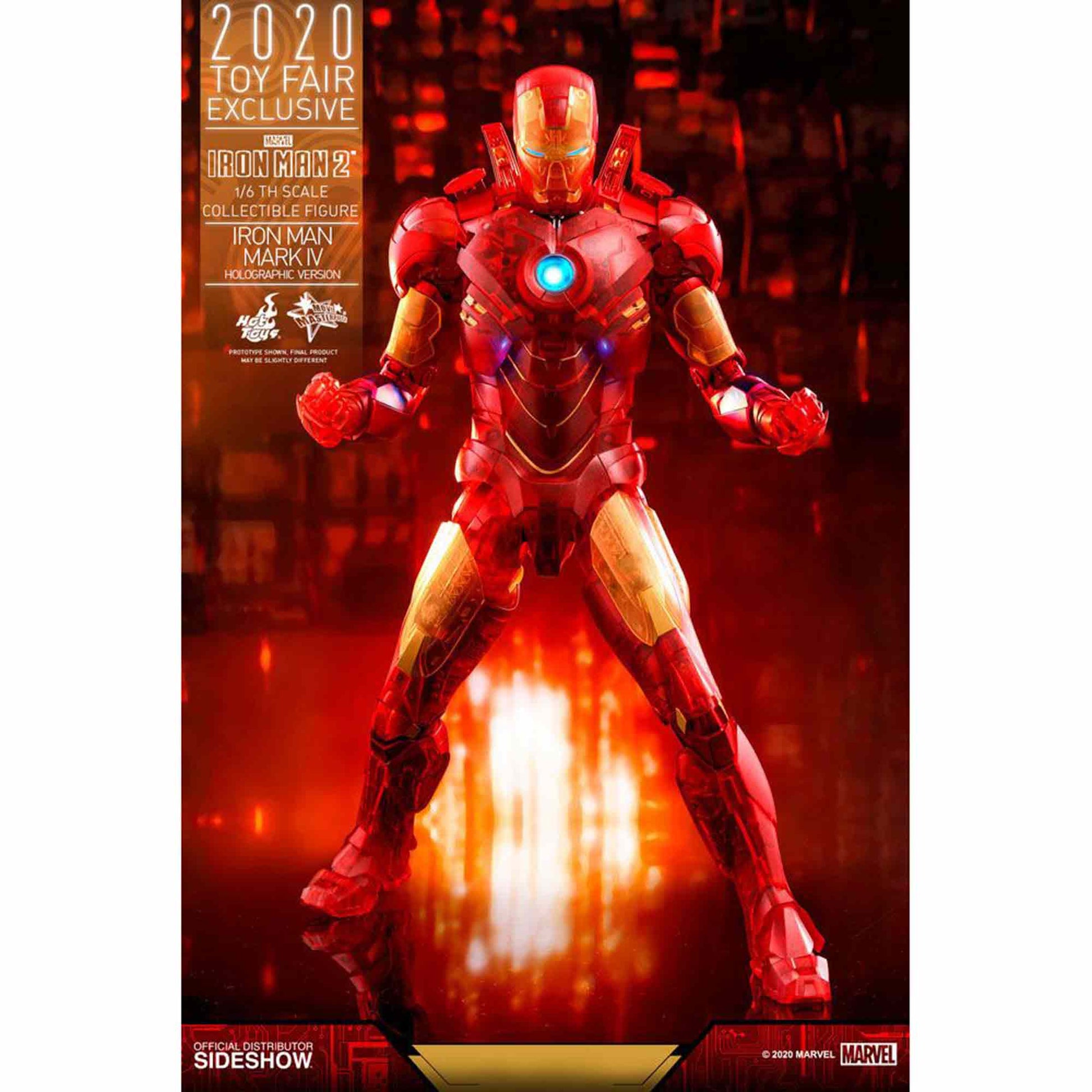 Hot Toys: Iron Man 2 - Mark IV (Holographic Version) - 2020 Toy Fair Exclusive - Actionfigur 1/6 - 30 cm