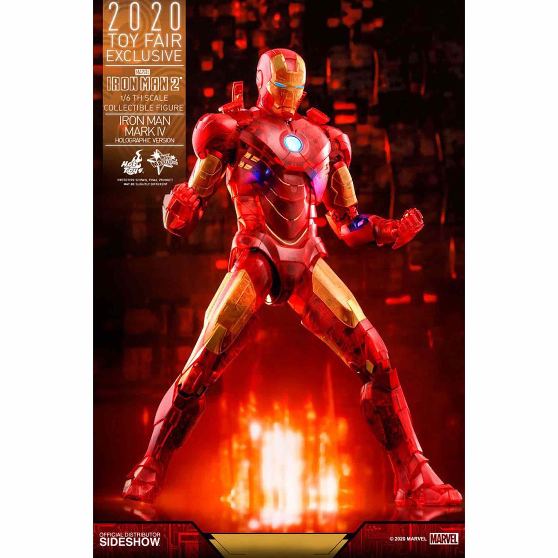 Hot Toys: Iron Man 2 - Mark IV (Holographic Version) - 2020 Toy Fair Exclusive - Actionfigur 1/6 - 30 cm