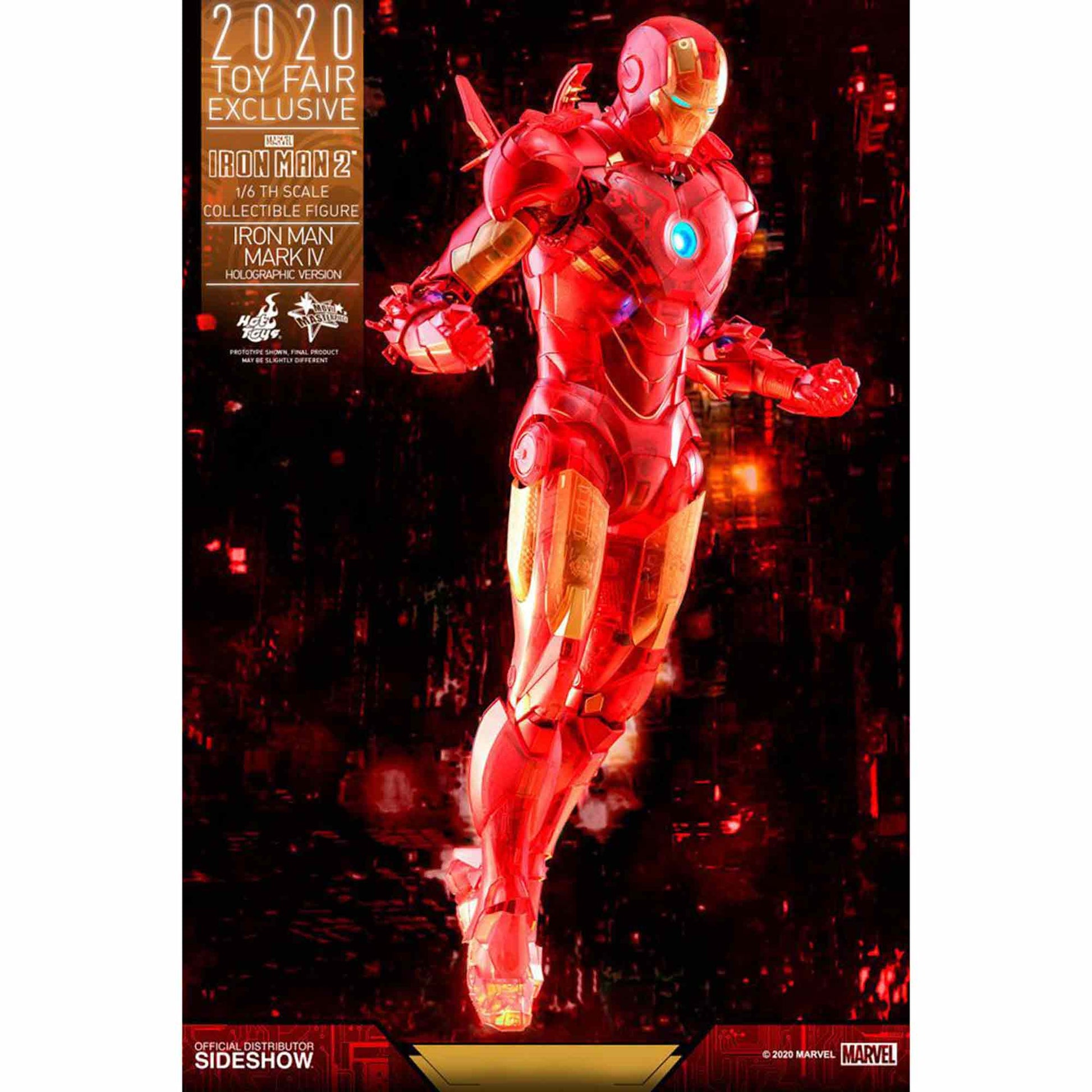 Hot Toys: Iron Man 2 - Mark IV (Holographic Version) - 2020 Toy Fair Exclusive - Actionfigur 1/6 - 30 cm
