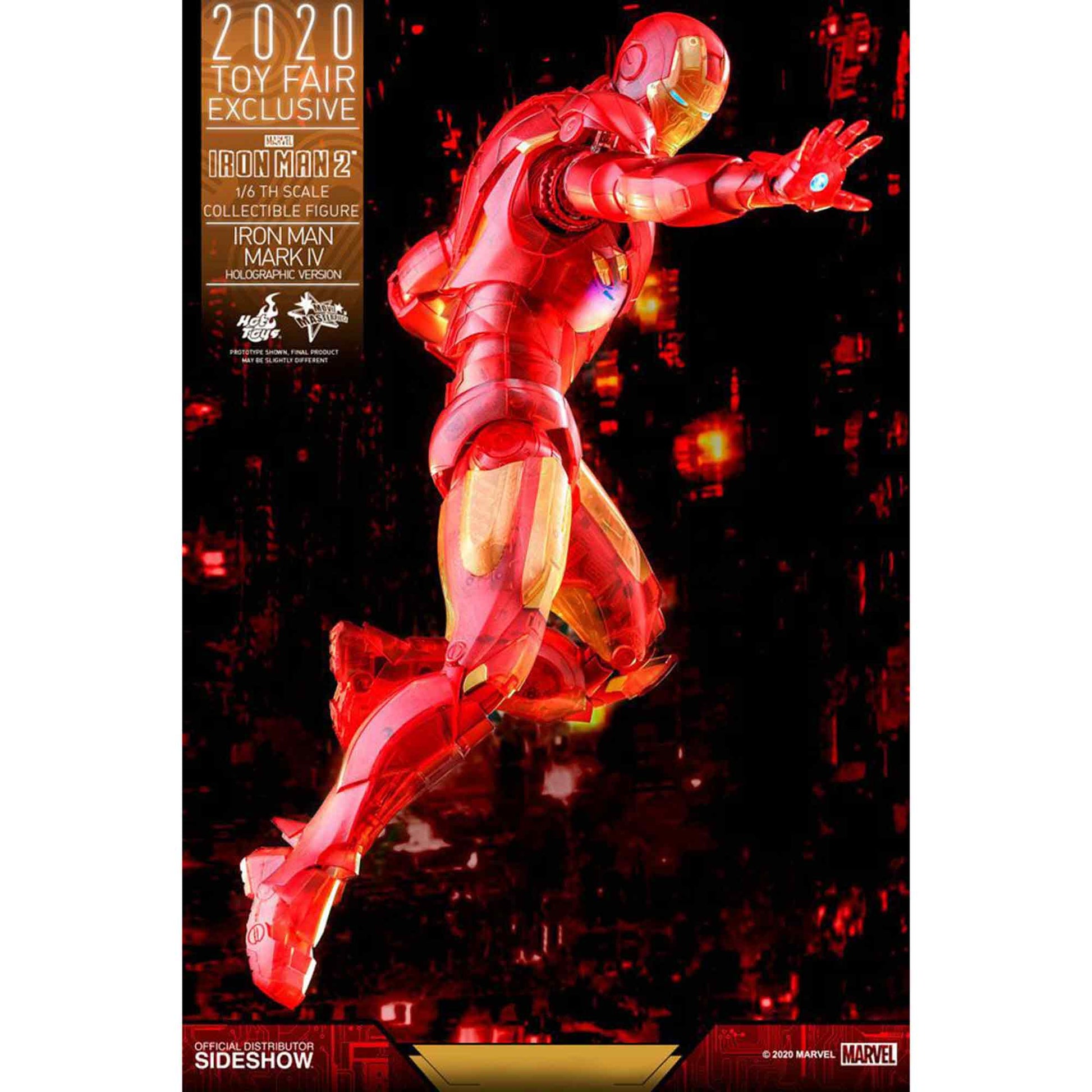 Hot Toys: Iron Man 2 - Mark IV (Holographic Version) - 2020 Toy Fair Exclusive - Actionfigur 1/6 - 30 cm