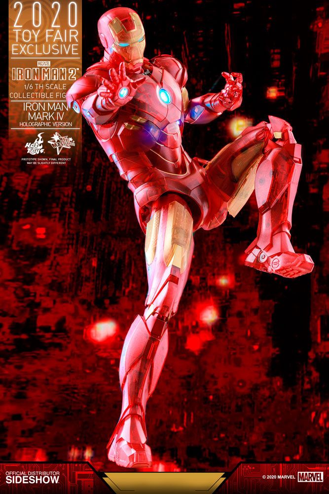 Hot Toys: Iron Man 2 - Mark IV (Holographic Version) - 2020 Toy Fair Exclusive - Actionfigur 1/6 - 30 cm