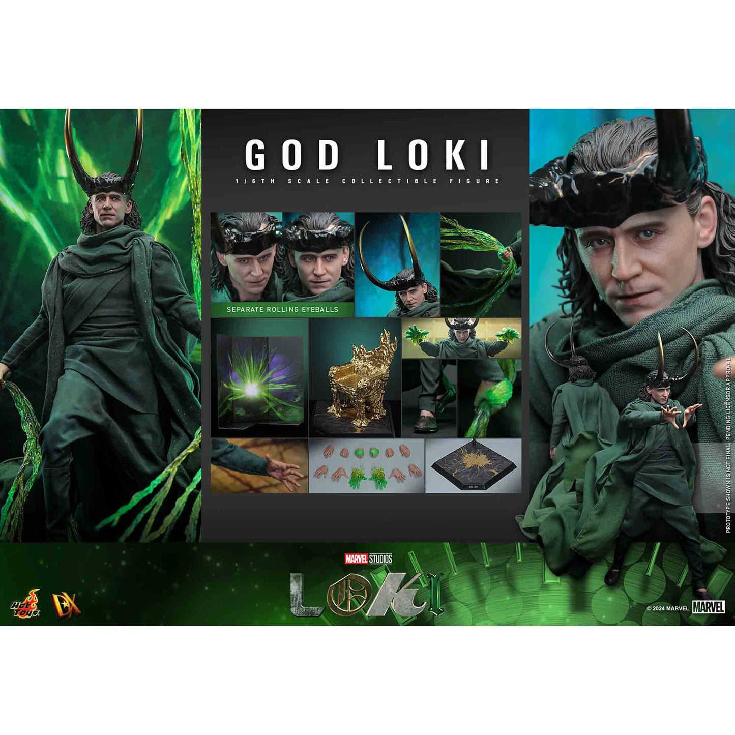 Hot Toys: Marvel - DX Series - God Loki - Collector Edition -Actionfigur 1/6 - 31 cm