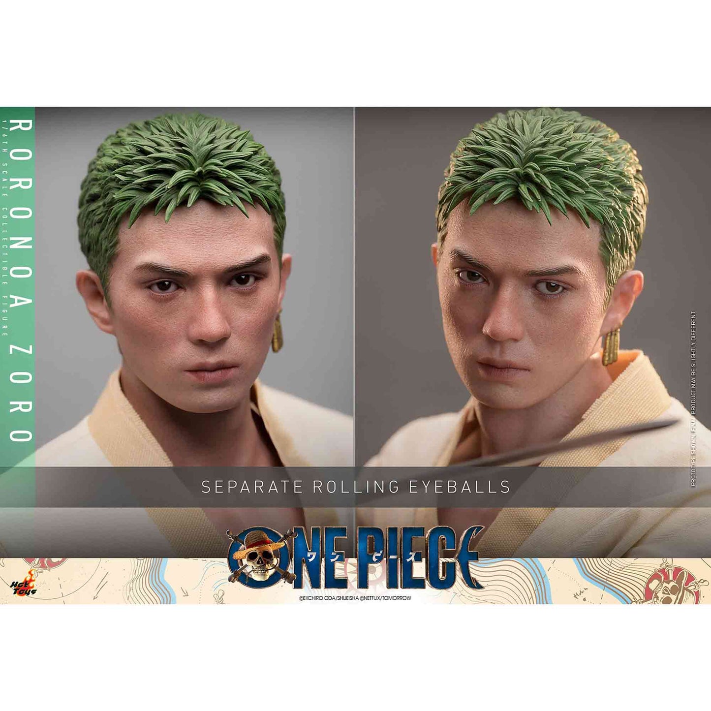 Hot Toys: One Piece - Lorenor Zorro - Netflix - Actionfigur 1/6 - 31 cm