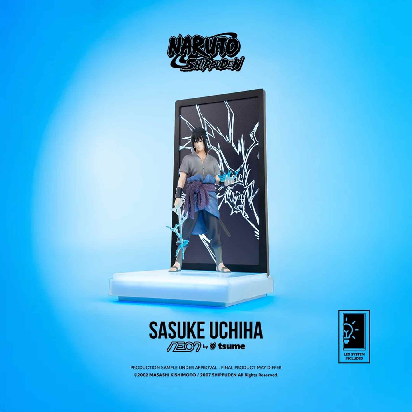 Naruto: Shippuden - Sasuke Uchiha - NEON Figur - Deko-Leuchte - 25 cm