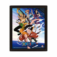 One Piece: Straw Hat Pirates Assault - 3D-Poster im Rahmen - 25 x 20 cm