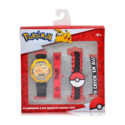 Pokémon LED-Uhr Geschenkset - Das perfekte Geschenk für kleine Trainer!
