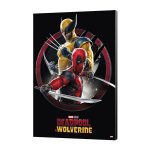 Marvel: Deadpool & Wolverine Action 01 - Holzdruck - 35 x 50 cm