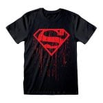 Superman: Dripping Symbol - Schwarz - T-Shirt