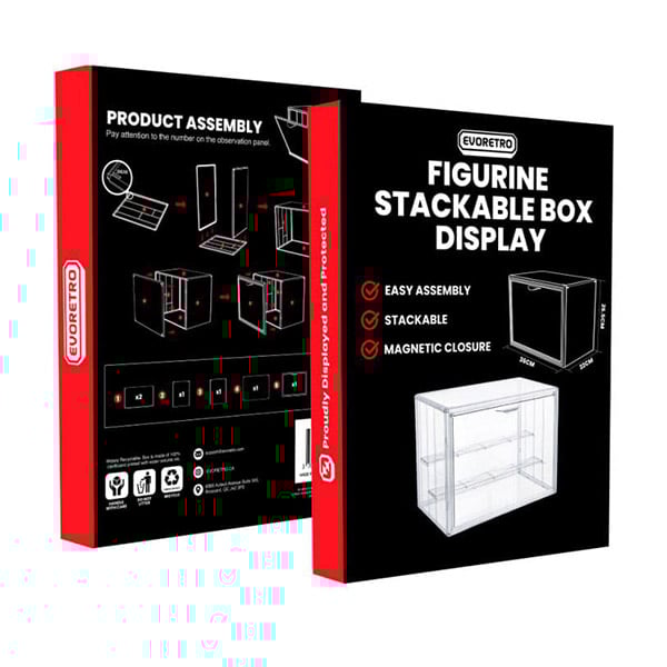 Display: Evoretro - Acryl Display Box (Stapelbar) - für Actionfiguren