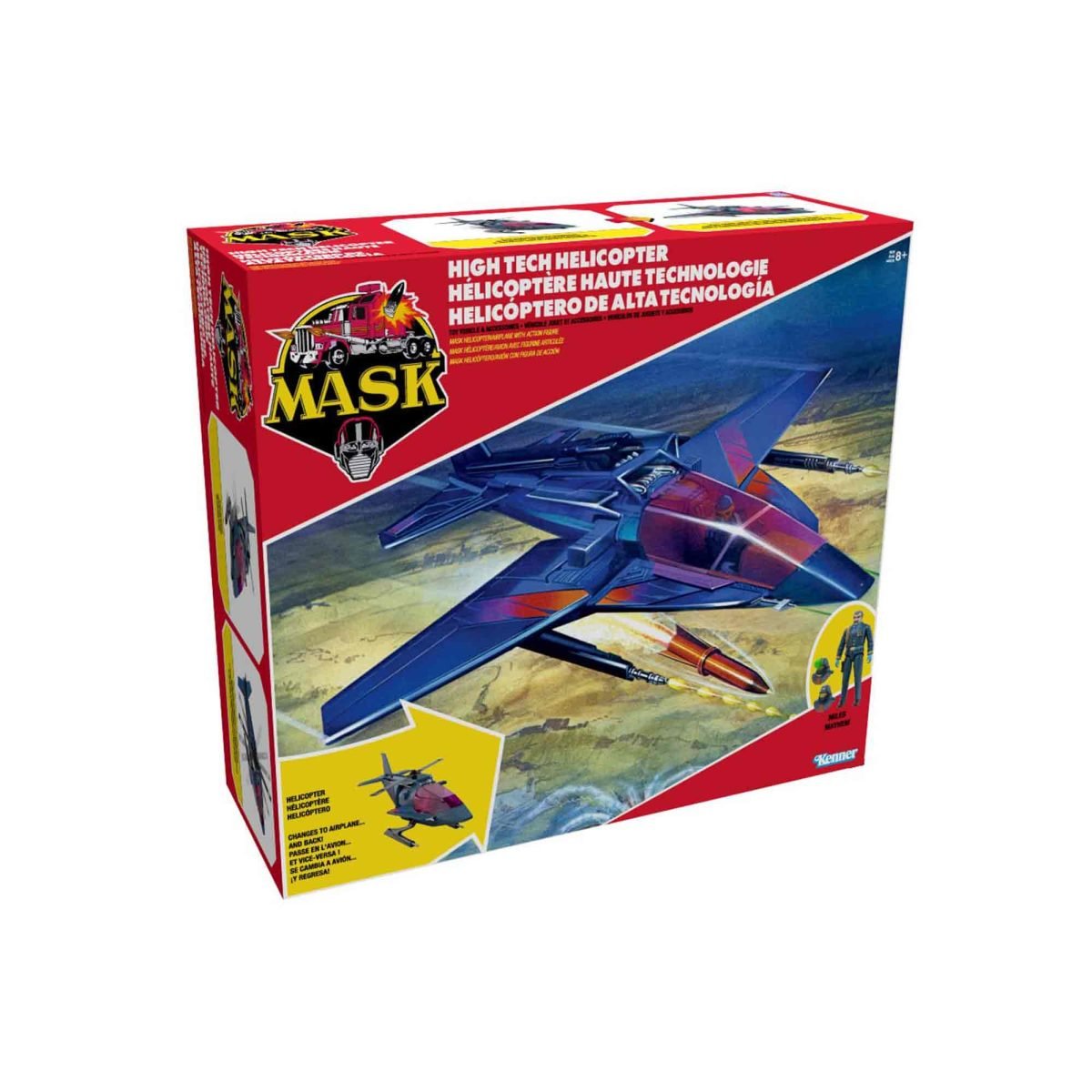 M.A.S.K.: High Tech Helikopter und Miles Wolf Mayhem - Actionfigur