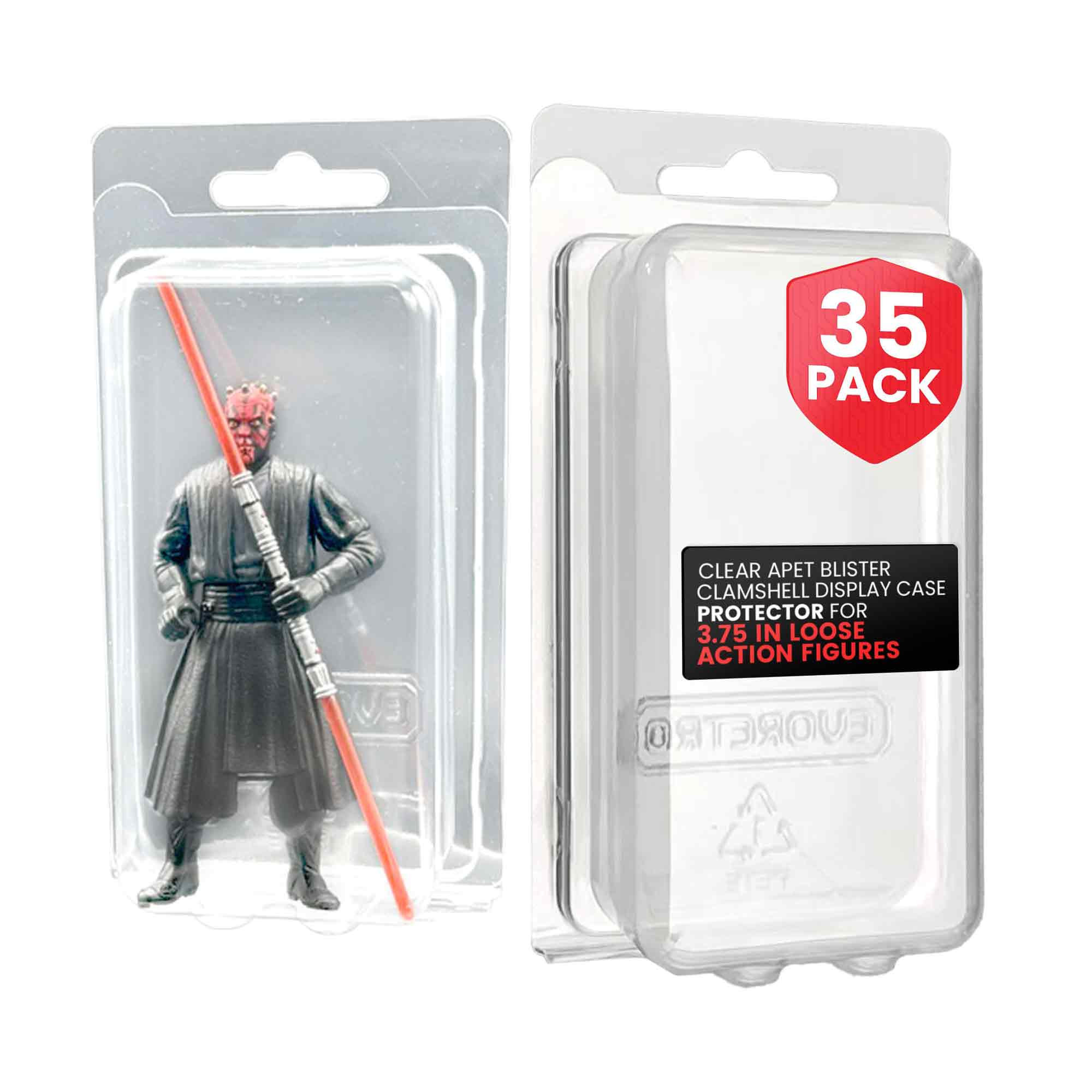 Schutzhülle: Evoretro - Clamshell PET Gehäuse 35er-Pack - für Actionfiguren - (3.75″) 10 cm