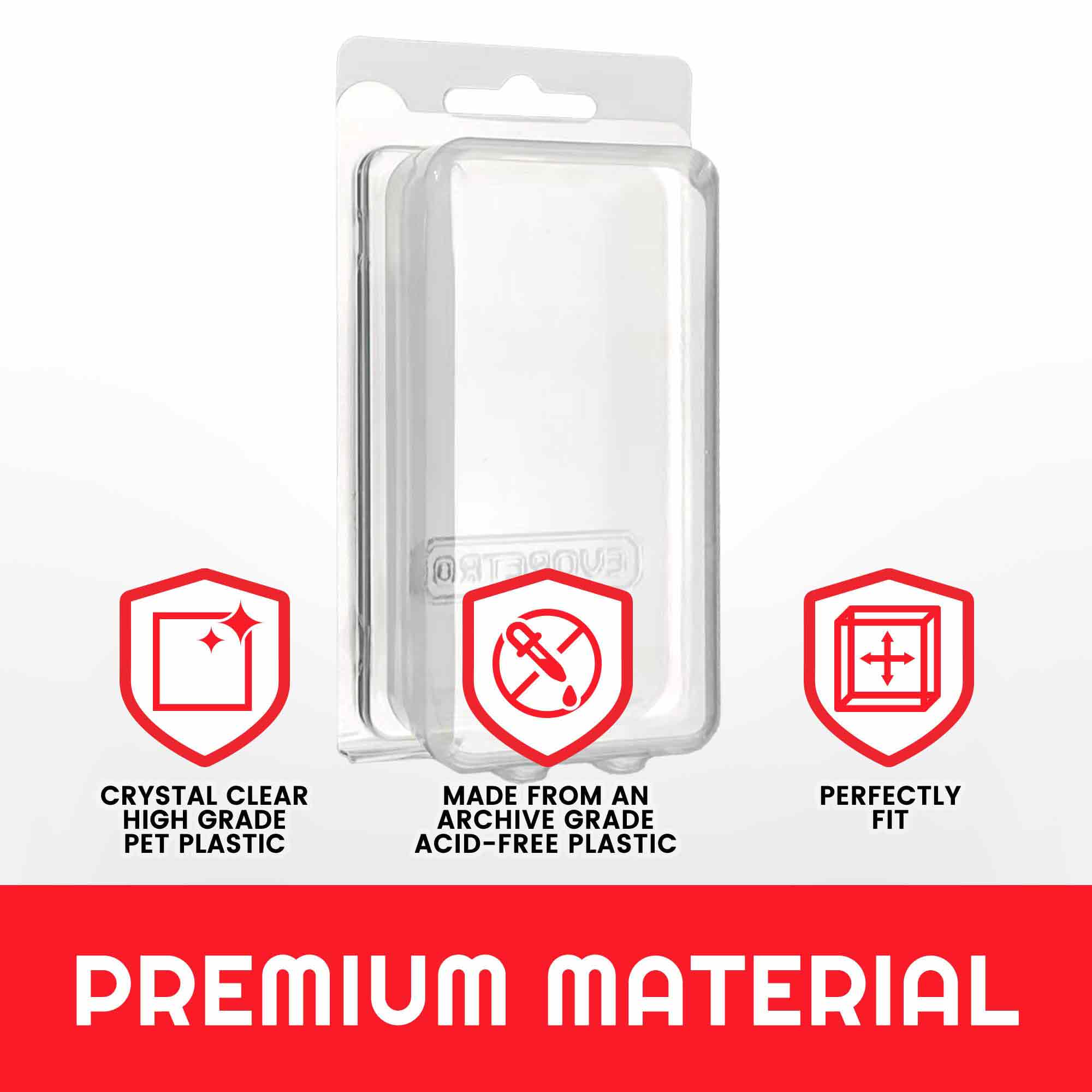 Schutzhülle: Evoretro - Clamshell PET Gehäuse 35er-Pack - für Actionfiguren - (3.75″) 10 cm