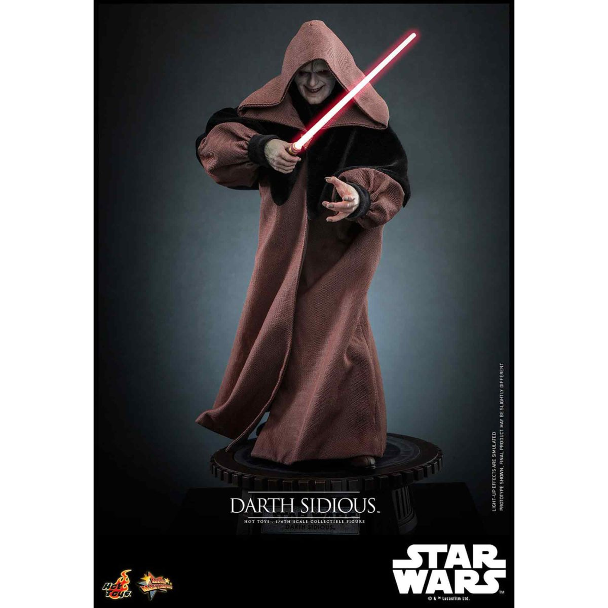 Hot Toys: Star Wars - Darth Sidious - Movie Masterpiece - Actionfigur 1/6 - 29 cm