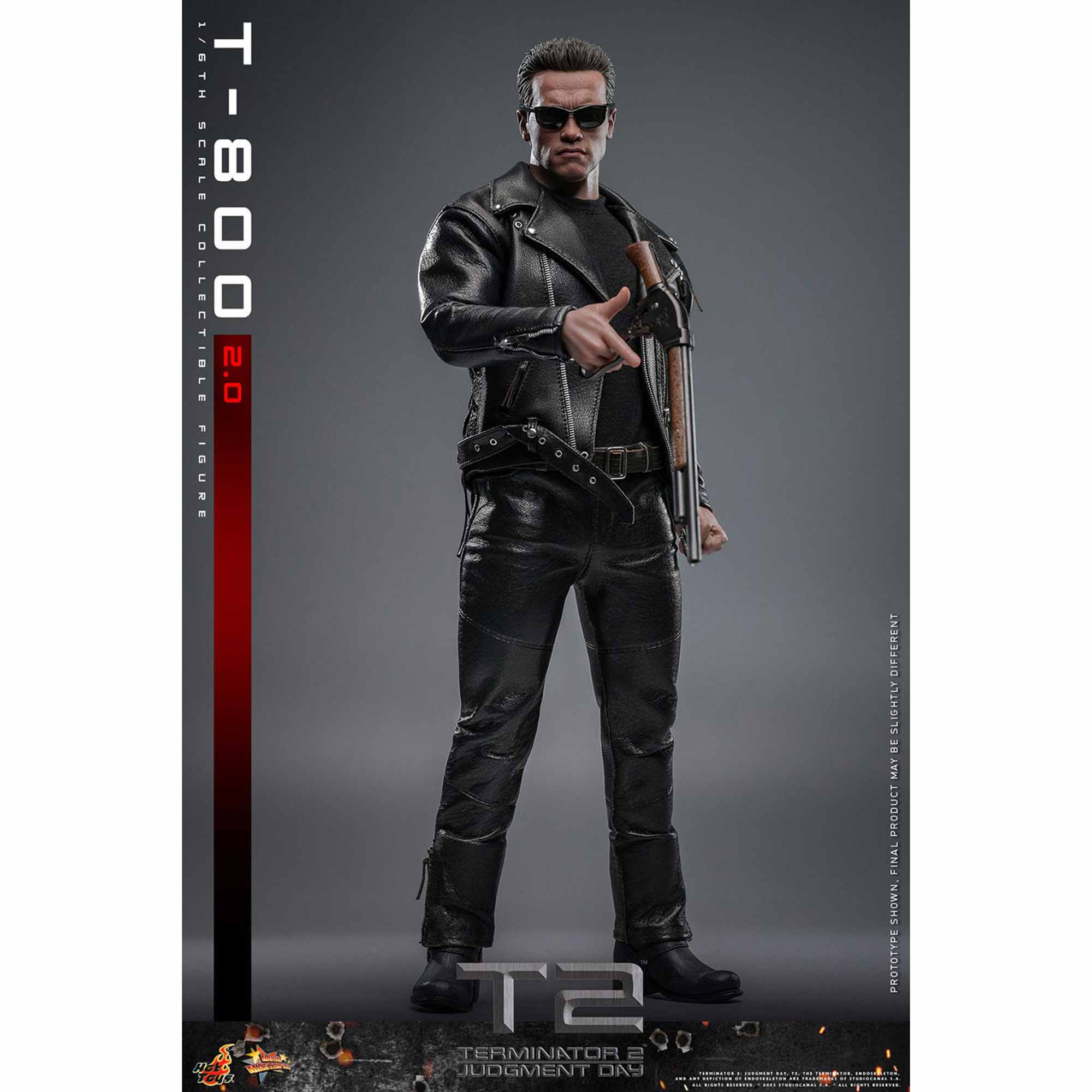 Hot Toys: Terminator 2 - Movie Masterpiece - T-800 (2.0) - Actionfigur 1/6 - 32 cm