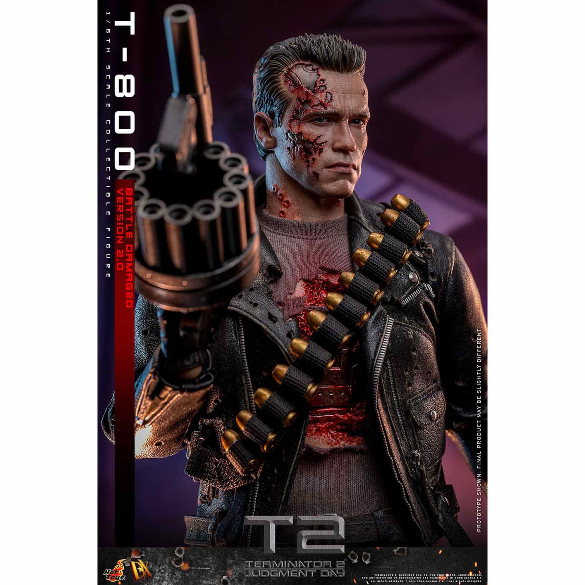 Hot Toys: Terminator 2 - Movie Masterpiece - T-800 (2.0) Battle Damaged Ver. - Actionfigur 1/6 - 32 cm