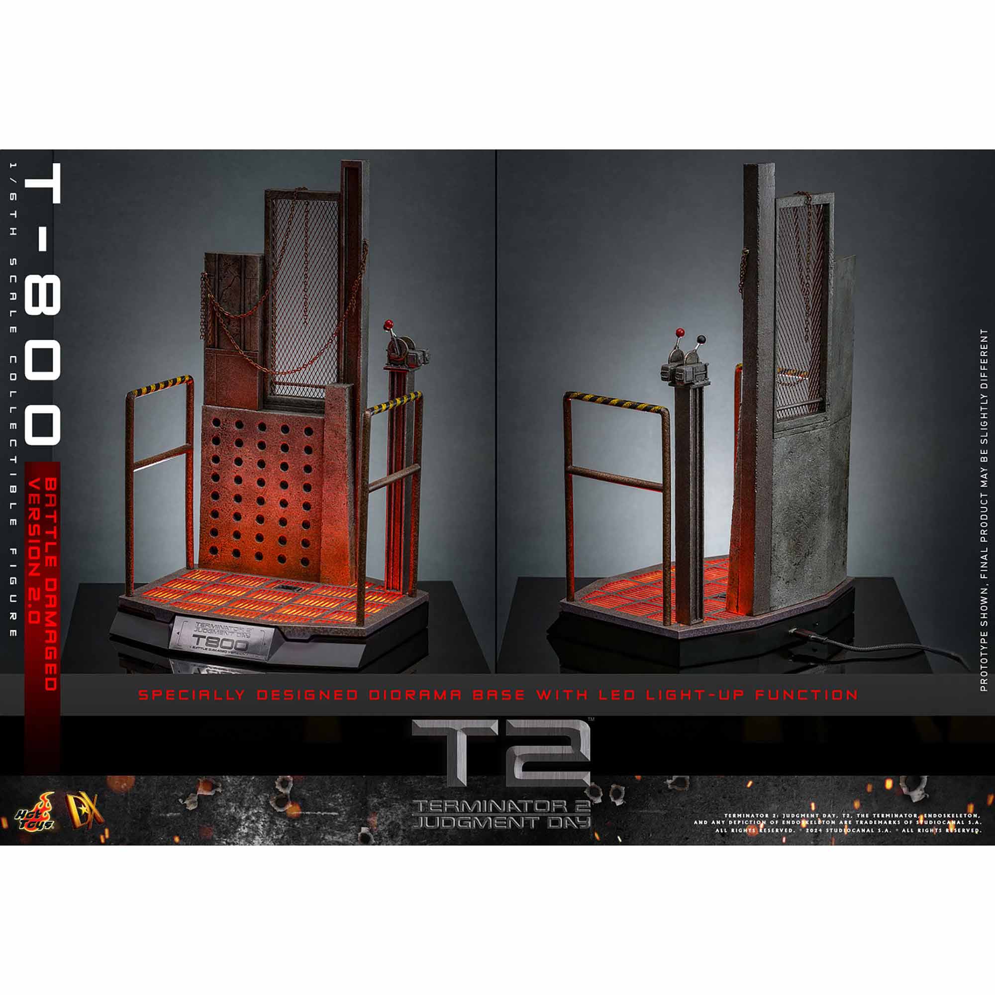 Hot Toys: Terminator 2 - Movie Masterpiece - T-800 (2.0) Battle Damaged Ver. - Actionfigur 1/6 - 32 cm